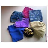 Gift bags, jewelry bag and scarves