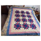 Machine stitched and custom quilted 83x100