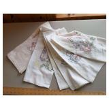 Machine embroidered days of the week towels as shown