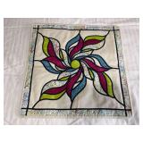 Machine stitched  centerpiece 21x21