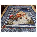 Machine stitched and custom quilted measures 60x60