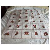 Machine stitched and custom quilted measures 50x40