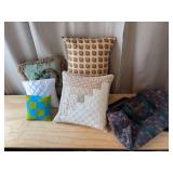 Four pillows, various sizes, scan and cut bag