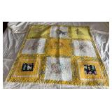 Machine stitched and custom quilted measures 36x36