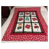 Machine stitched and custom quilted measures 52x66 North Poles Quilt Guild, appliquéd