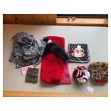 Eyeglass holder, scarf, bag, koozie, wine bag, coasters, cc holder