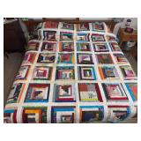 Machine stitched and custom quilted 92x79