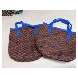 Two shopping bags with water resistant lining