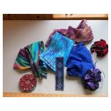 Scarves, jewelry bags, brooches, bookmark