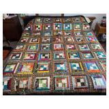 Machine stitched and custom quilted measures 82x95