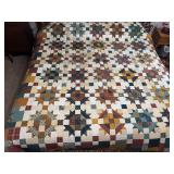 Machine stitched and custom quilted 95x79