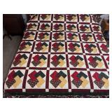 Machine stitched and custom quilted 94x96