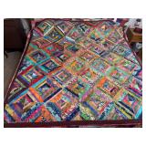 Machine stitched and custom quilted 80x74