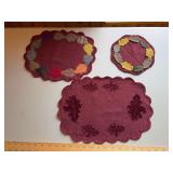 Felted wool table toppers