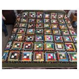 Machine stitched and custom quilted 80x91 “Scrappy”