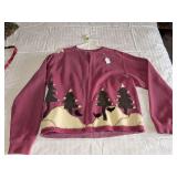 Women’s jacket size M with appliquéd snowmen