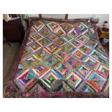 Machine stitched and custom quilted 76x86