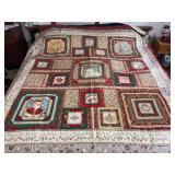 Machine stitched and custom quilted measures 76x71