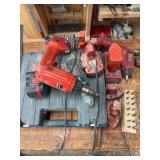 Bosch and Milwaukee battery operated tools
