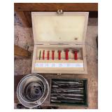 Hole saws, large bits, and Freud Fortner bit set