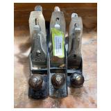 Three Stanley Wood Planes - two number fives and a 603