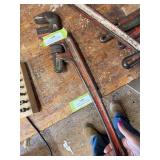 Rigid 24 inch angled pipe wrench