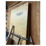 Six sheets of half inch sheathing plywood
