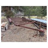 Homemade flatbed trailer - approx 16 x 7 bed length, comes with extra set of wheels - no paperwork