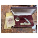 Snap On 60th anniversary, commemorative knife, and coin