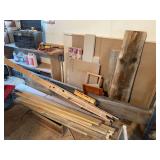 Two bundles of maple tongue and groove hardwood flooring, blue pine tongue and groove and Barnwood planks