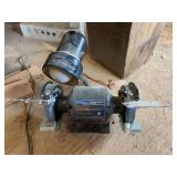 Power glide 6 inch bench grinder with light
