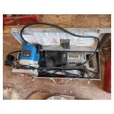 Porter cable reciprocating saw with extra blades and Ryobi 2 1/4 hp router