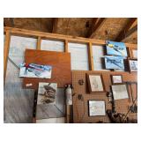 All aviation related artwork in garage
