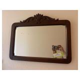 Antique wall hanging mirror 23 x 18