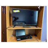 Small JVC flatscreen TV and Wind Notebook mini computer