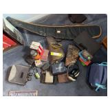 Softside rifle and handgun cases, miscellaneous ammunition, binoculars, hearing protection