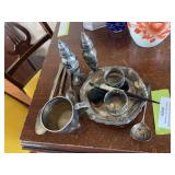 Silver plate items and a few sterling pieces