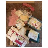 Vintage linens, doilies, handiwork