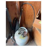 Propane tank with weed burner attachment