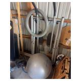 Gazelle exercise machine, and exercise ball bundle