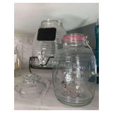 Large drink dispenser and glass canister