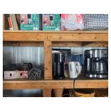 Single serve and full pot coffee makers, humidifier, napkin holders, and paper towel holders