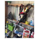 Hyper tough battery powered string trimmer, and worx brand battery powered blower