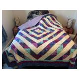 Handmade quilt - Approximately 80 x 94