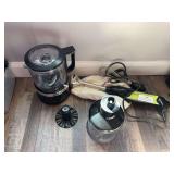 KitchenAid immersion blender with various attachments, including small food processor, chopper, whisk