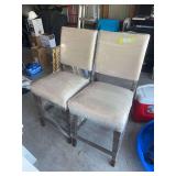 Two upholstered barstools 24 inch seat