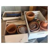 ￼￼ terra-cotta pots and rocks