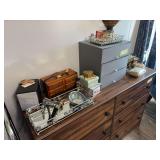 Jewelry box assortment - antique handbag