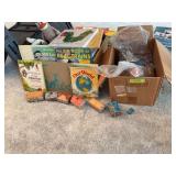 Children’s books, toys, blocks, logs, etc