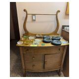 16D x 32L x 49H commode w towel bar